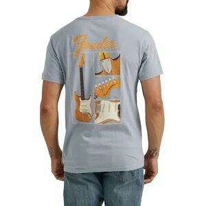 Wrangler Men's Fender Graphic Band Cotton Tee 2XL